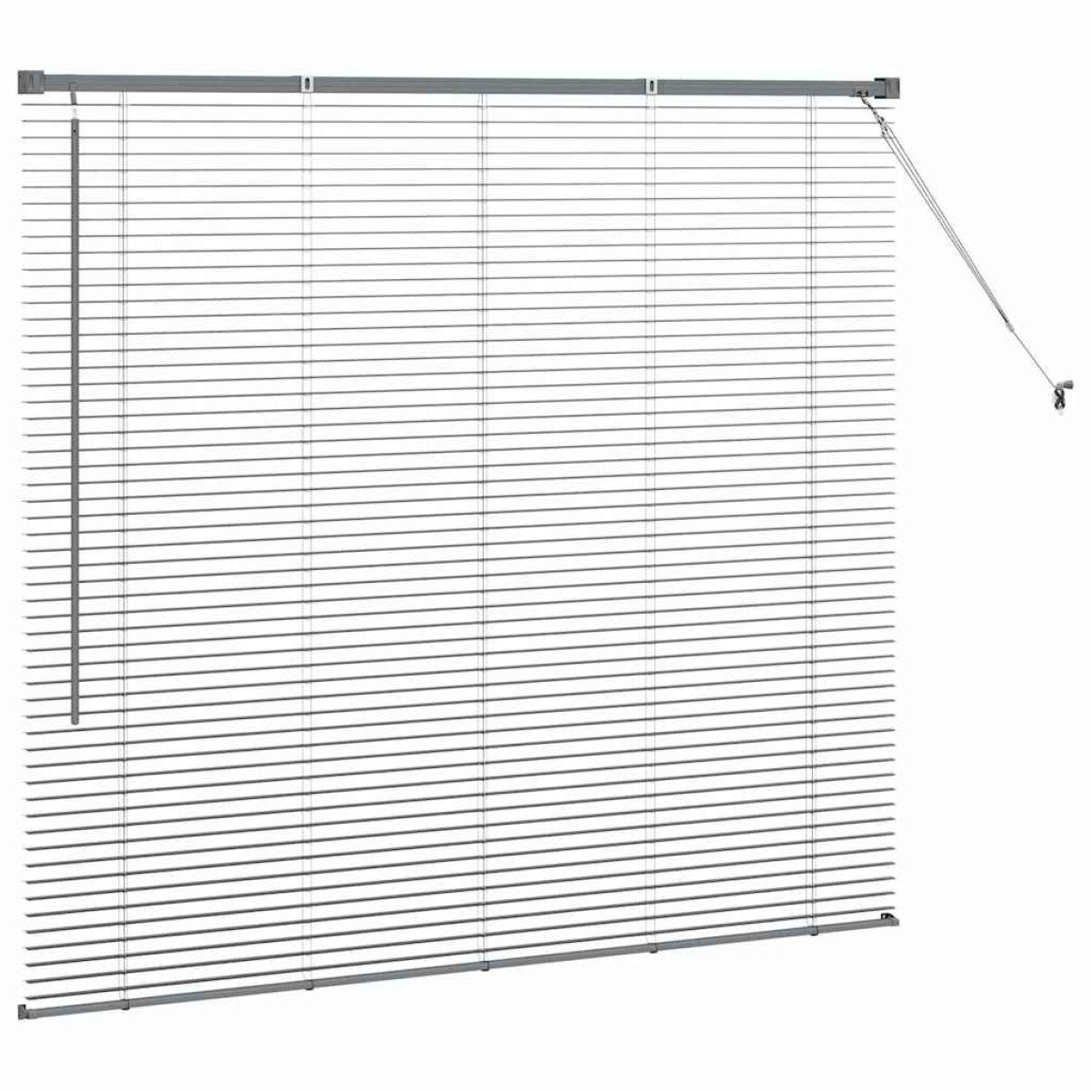 vidaXL Βενετσιάνικες Ρόδες Σκούρο Γκρι 130 x 140 cm Αλουμίνιο