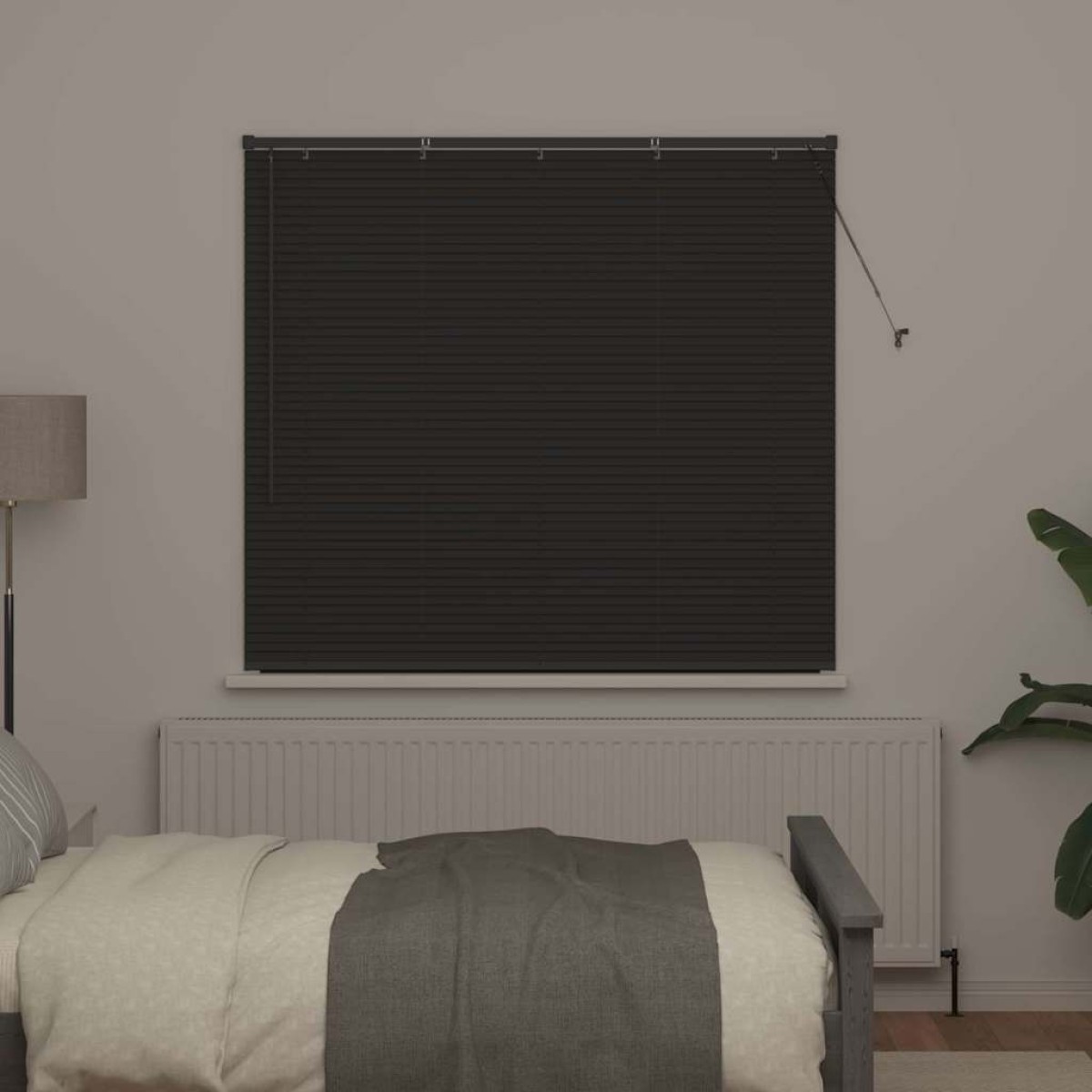 vidaXL Βενετσιάνικες Ρόδες Σκούρο Γκρι 130 x 145 εκ Αλουμίνιο