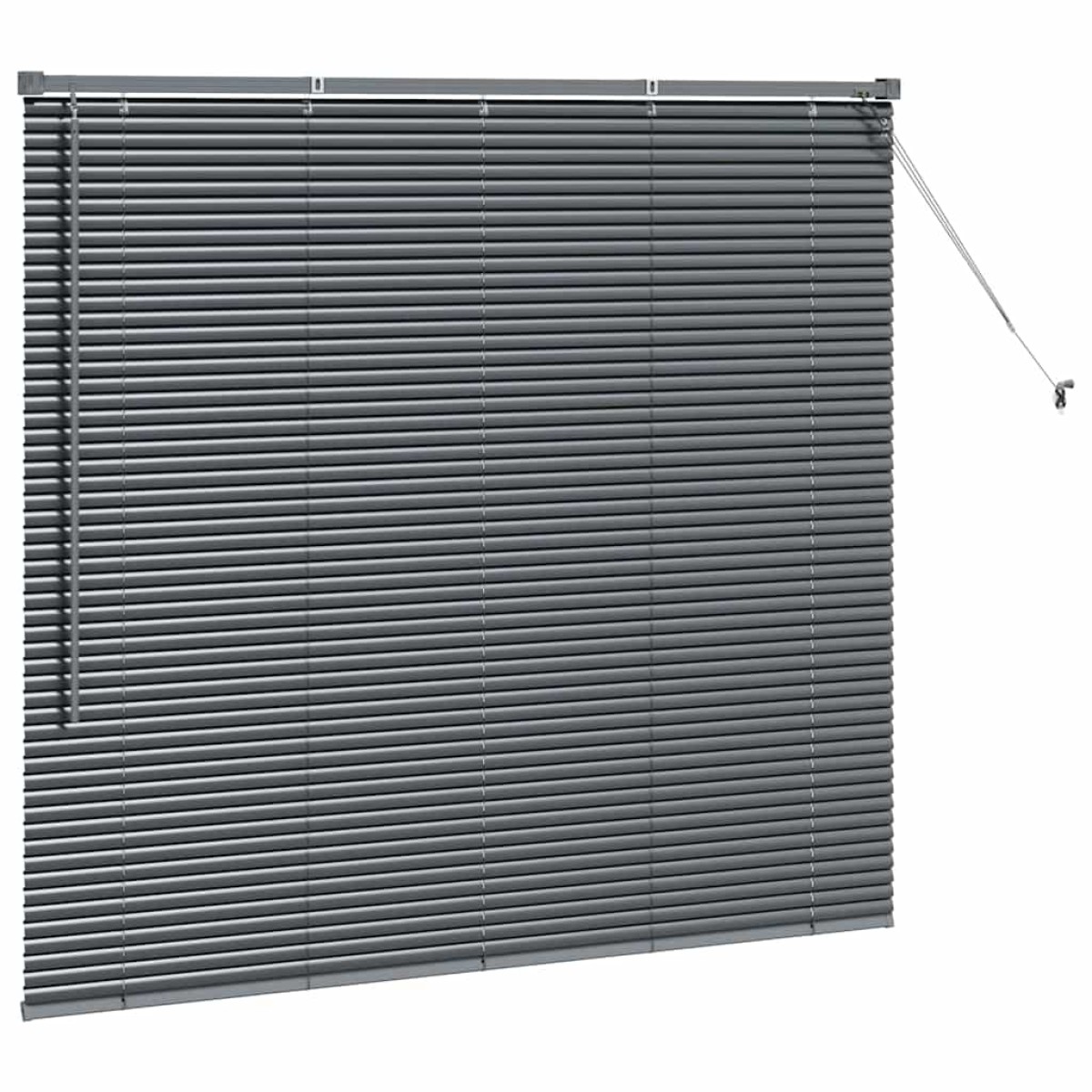 vidaXL Βενετσιάνικες Ρόδες Σκούρο Γκρι 130 x 145 εκ Αλουμίνιο