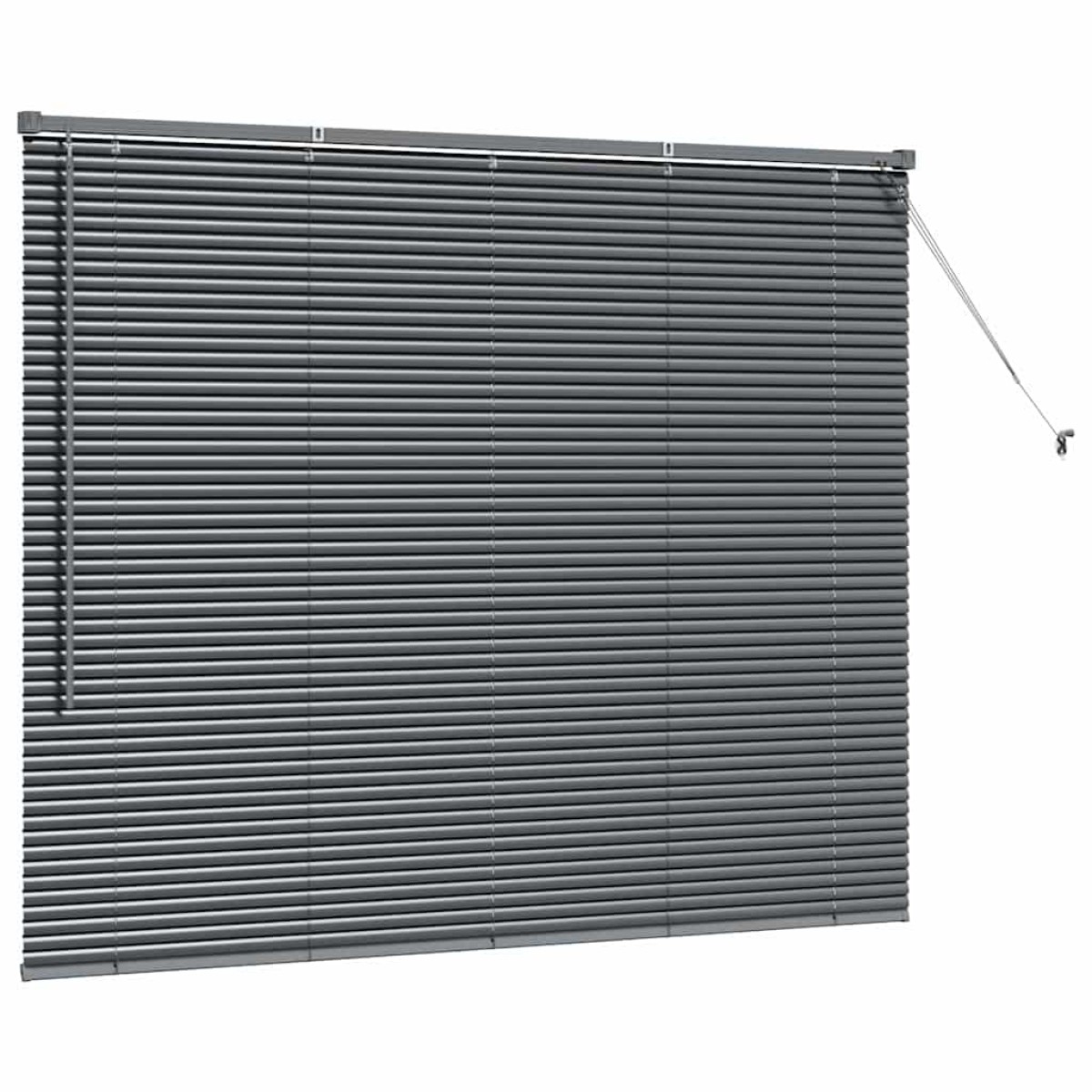 vidaXL Βενετσιάνικες Ρόδες Σκούρο Γκρι 130 x 155 εκ Αλουμίνιο