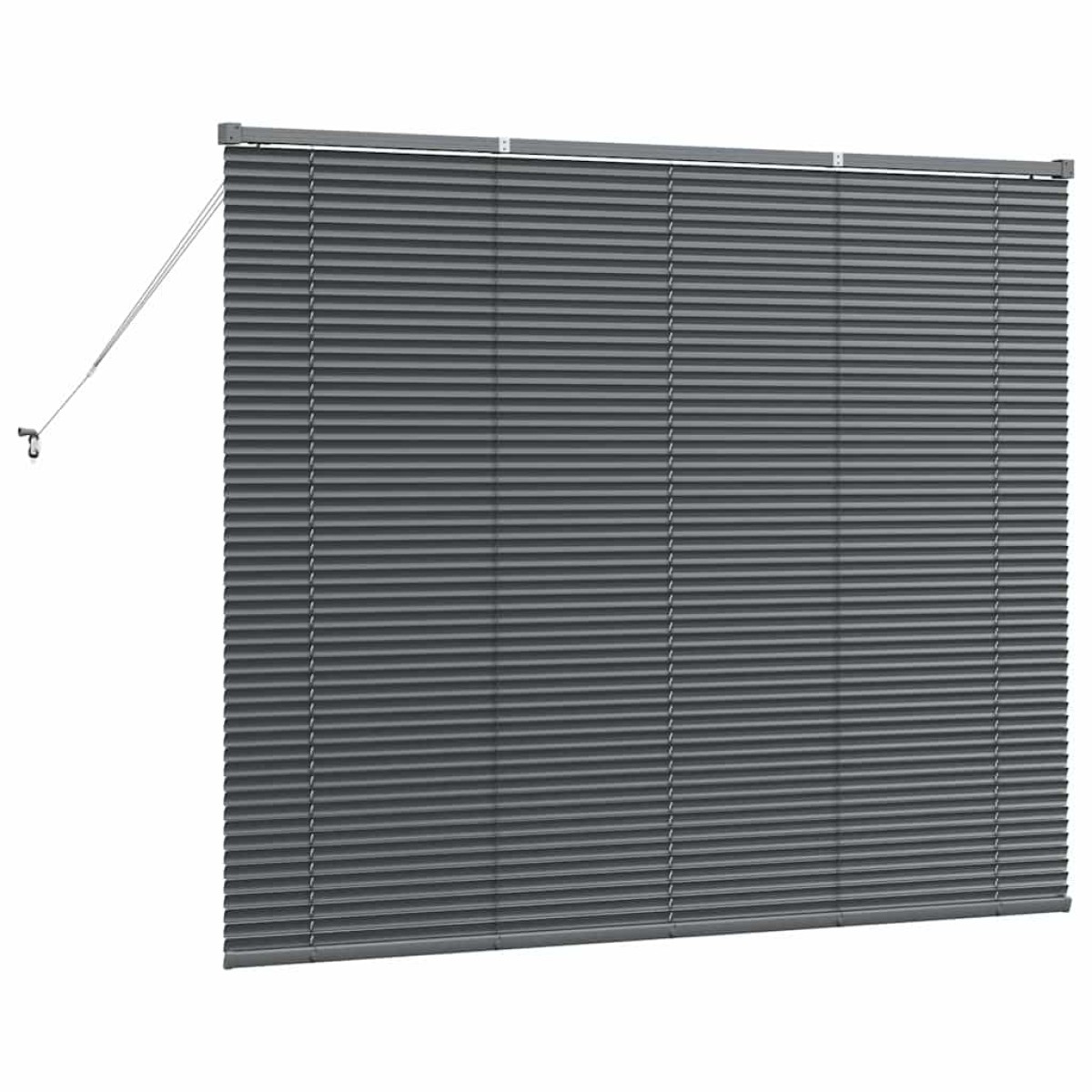 vidaXL Βενετσιάνικες Ρόδες Σκούρο Γκρι 130 x 155 εκ Αλουμίνιο