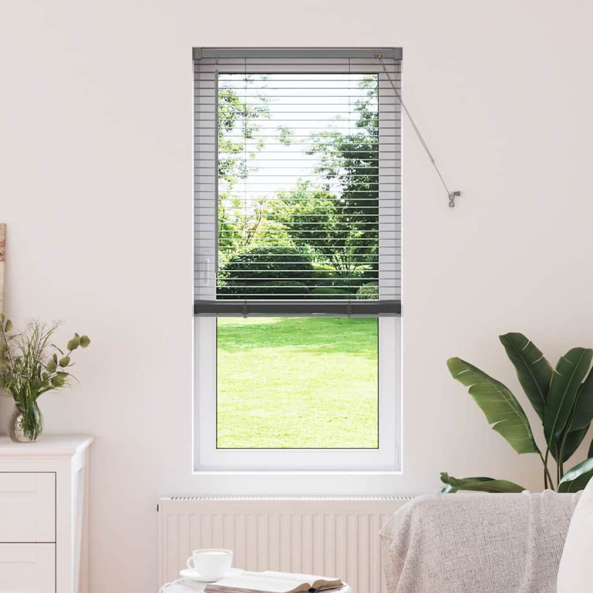 vidaXL Βενετσιάνικες Ρόδες Σκούρο Γκρι 175 x 65 εκ Αλουμίνιο