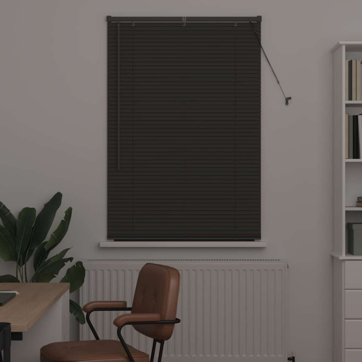vidaXL Βενετσιάνικες Ρόδες Σκούρο Γκρι 175 x 90 εκ Αλουμίνιο