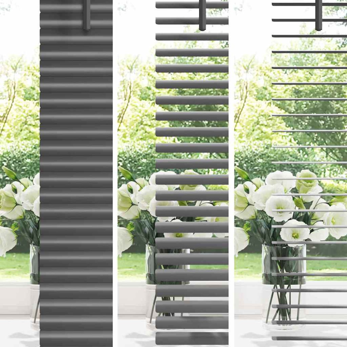 vidaXL Βενετσιάνικες Ρόδες Σκούρο Γκρι 175 x 100 εκ. Αλουμίνιο