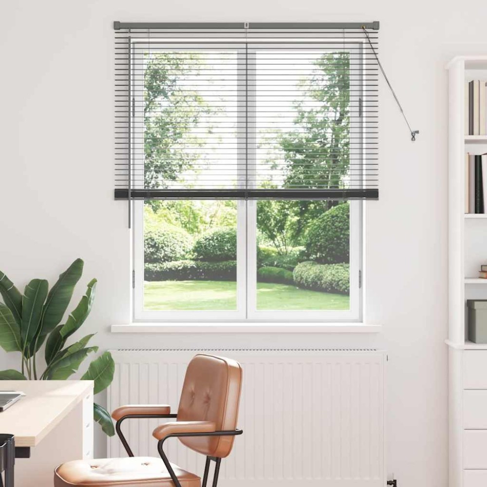 vidaXL Βενετσιάνικες Ρόδες Σκούρο Γκρι 175 x 120 εκ Αλουμίνιο