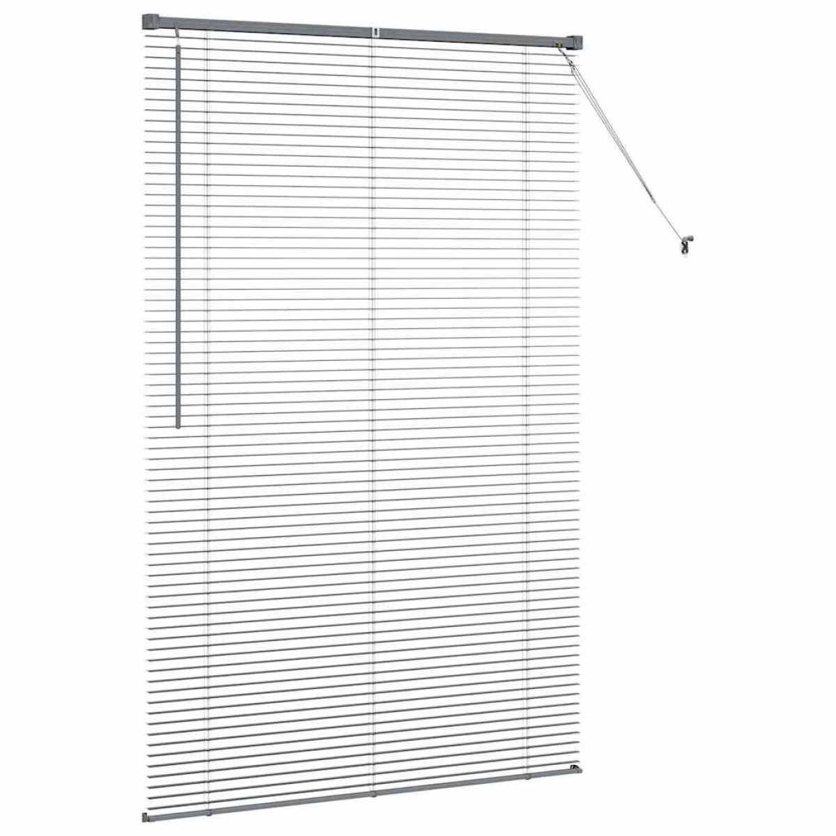 vidaXL Βενετσιάνικες Ρόδες Σκούρο Γκρι 175 x 120 εκ Αλουμίνιο