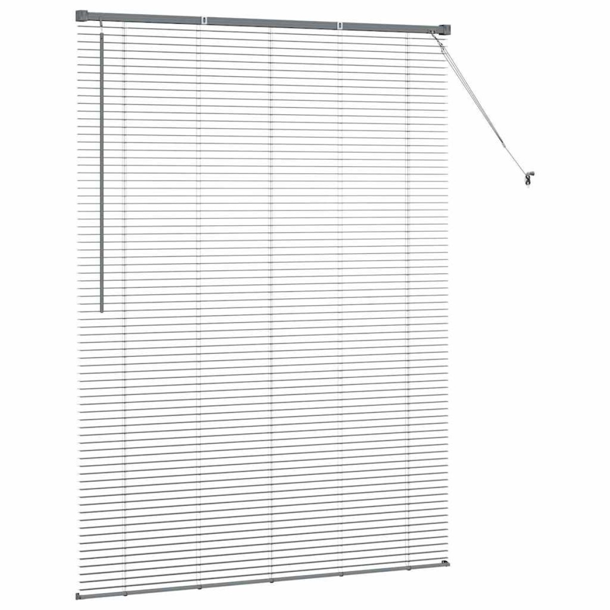 vidaXL Βενετσιάνικες Ρόδες Σκούρο Γκρι 175 x 130 εκ Αλουμίνιο