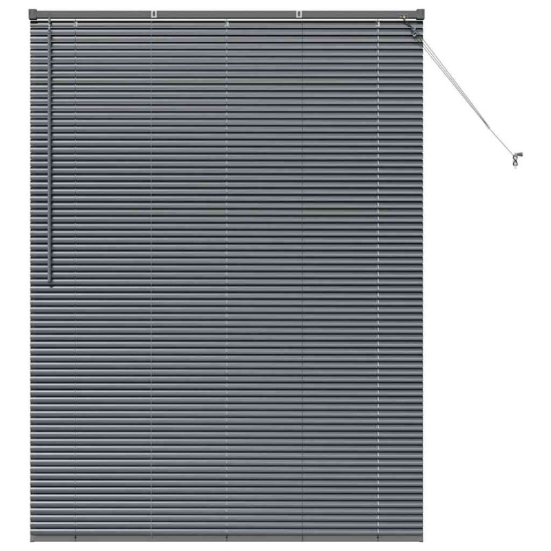 vidaXL Βενετσιάνικες Ρόδες Σκούρο Γκρι 175 x 135 εκ Αλουμίνιο