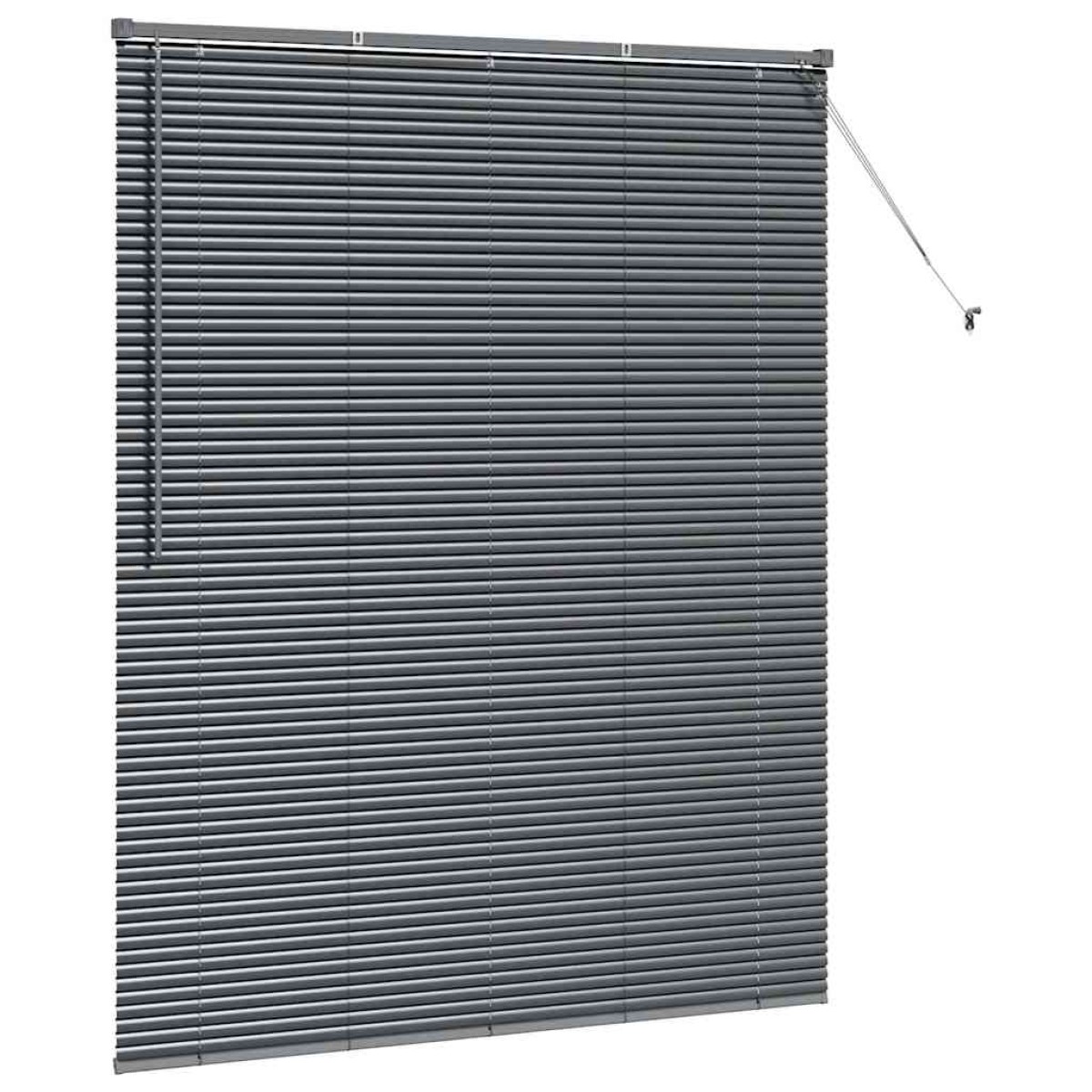 vidaXL Βενετσιάνικες Ρόδες Σκούρο Γκρι 175 x 140 εκ. Αλουμίνιο
