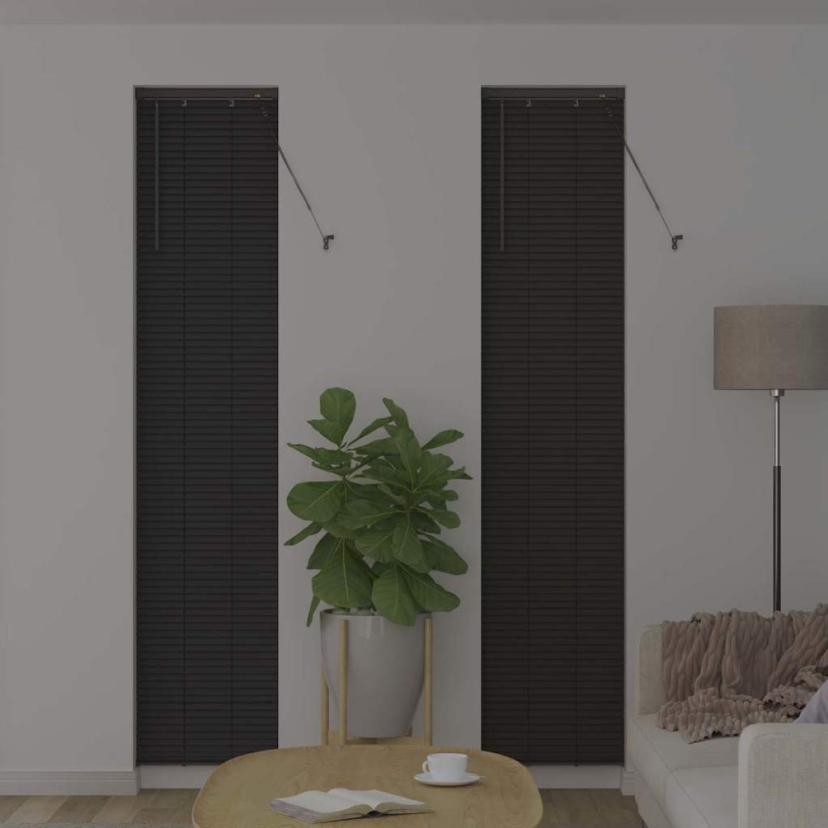 vidaXL Βενετσιάνικες Ρόδες Σκούρο Γκρι 220 x 45 εκ Αλουμίνιο