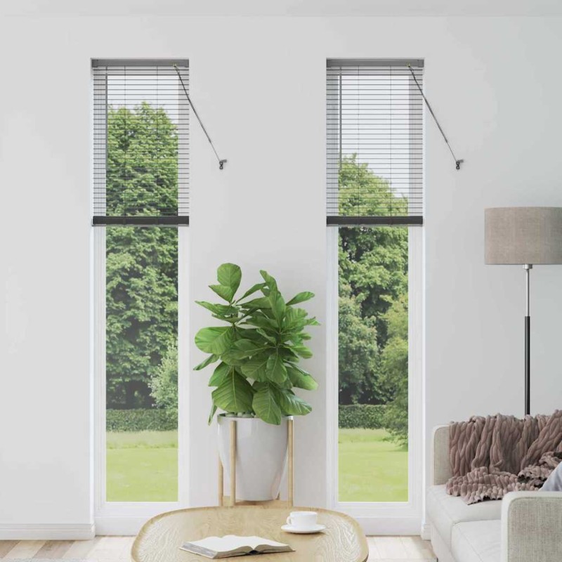 vidaXL Βενετσιάνικες Ρόδες Σκούρο Γκρι 220 x 45 εκ Αλουμίνιο
