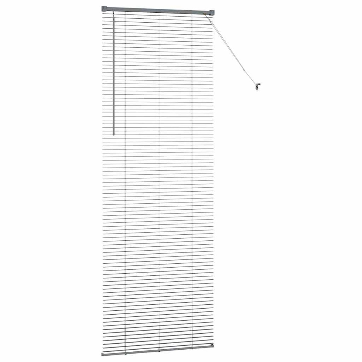 vidaXL Βενετσιάνικες Ρόδες Σκούρο Γκρι 220 x 75 εκ Αλουμίνιο