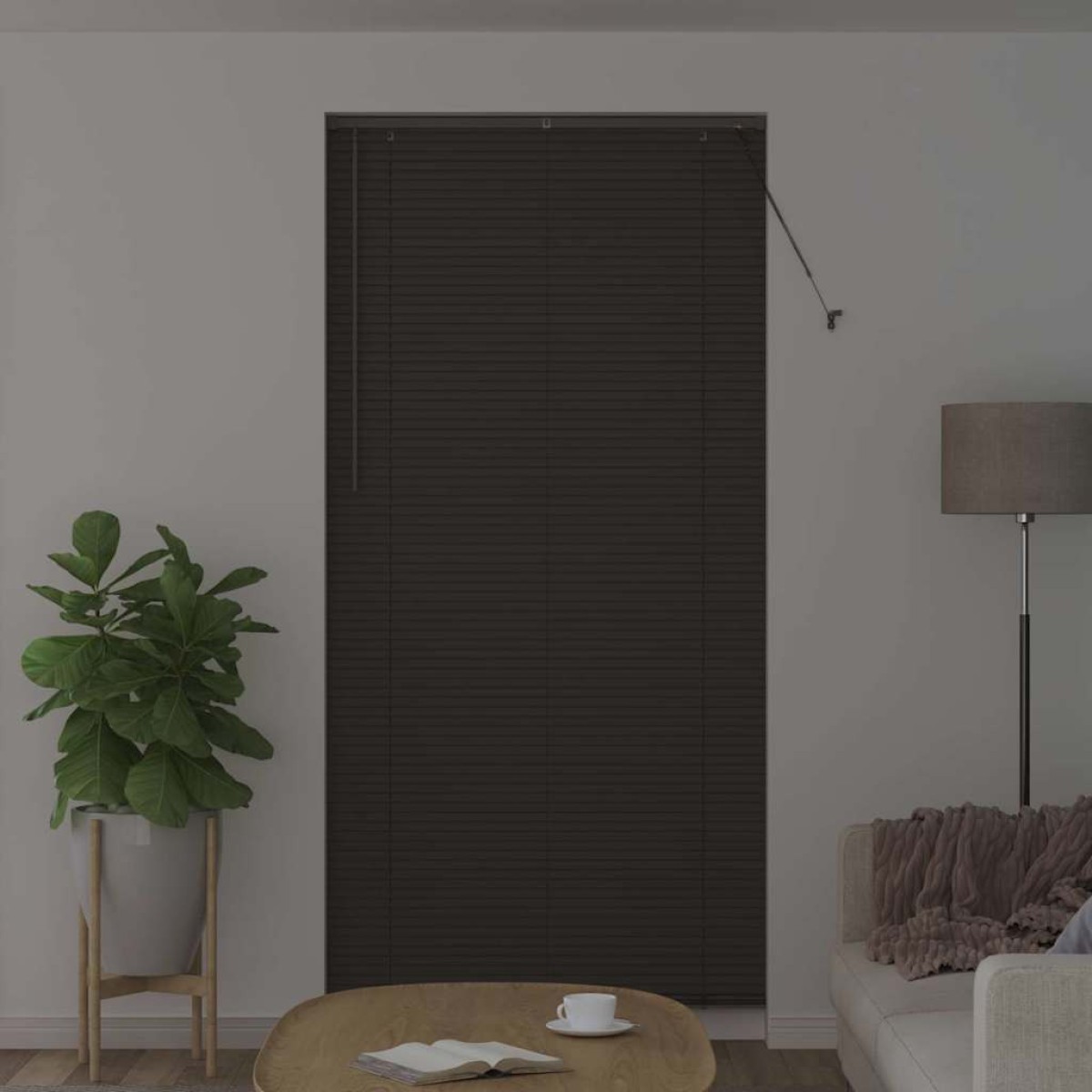 vidaXL Βενετσιάνικες Ρόδες Σκούρο Γκρι 220 x 100 cm Αλουμίνιο