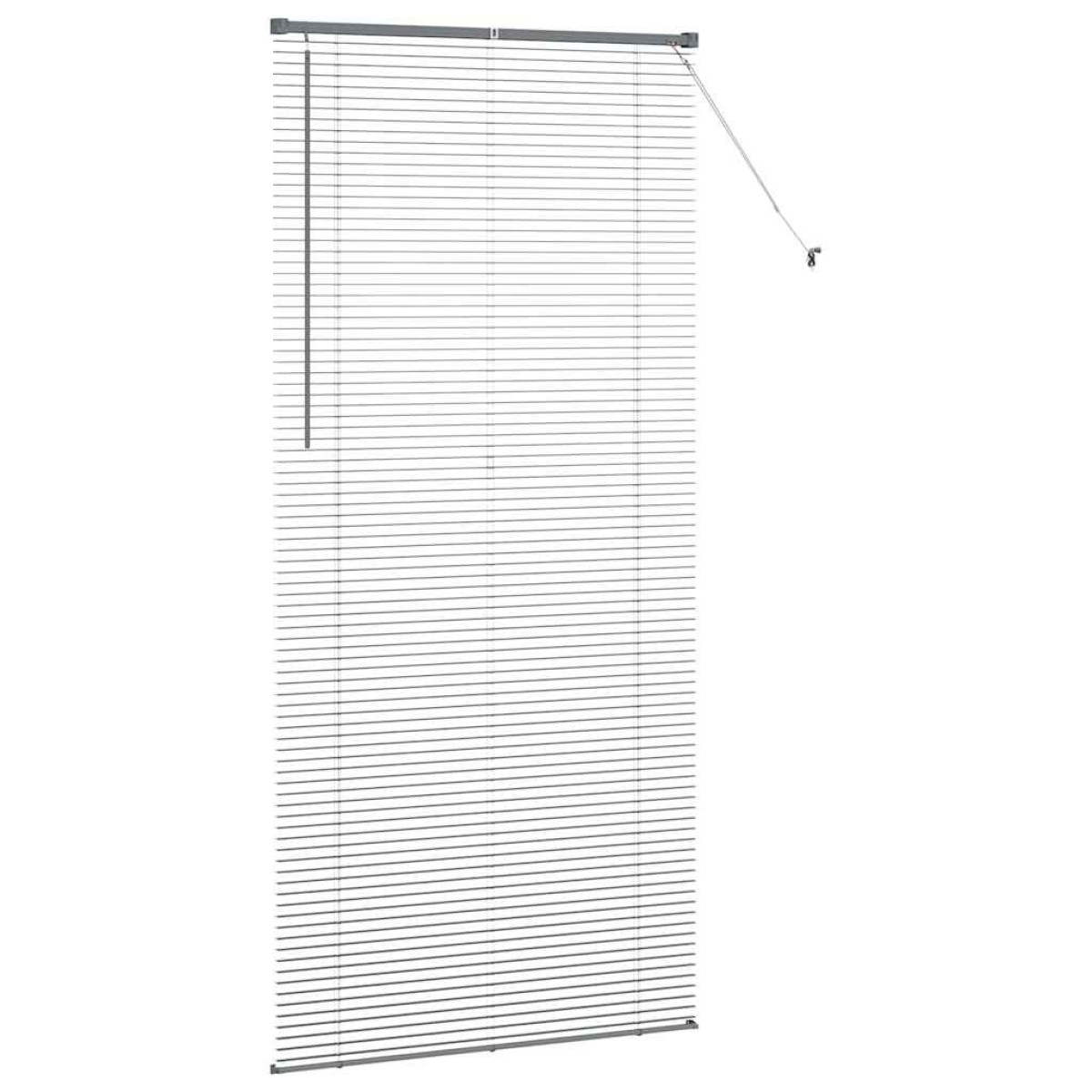 vidaXL Βενετσιάνικες Ρόδες Σκούρο Γκρι 220 x 100 cm Αλουμίνιο
