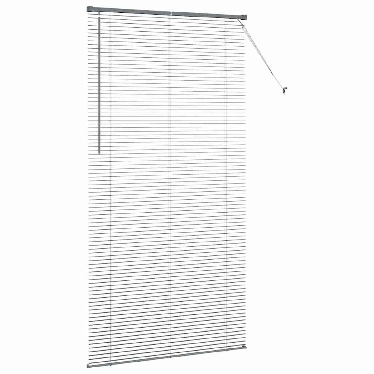 vidaXL Βενετσιάνικες Ρόδες Σκούρο Γκρι 220 x 110 cm Αλουμίνιο