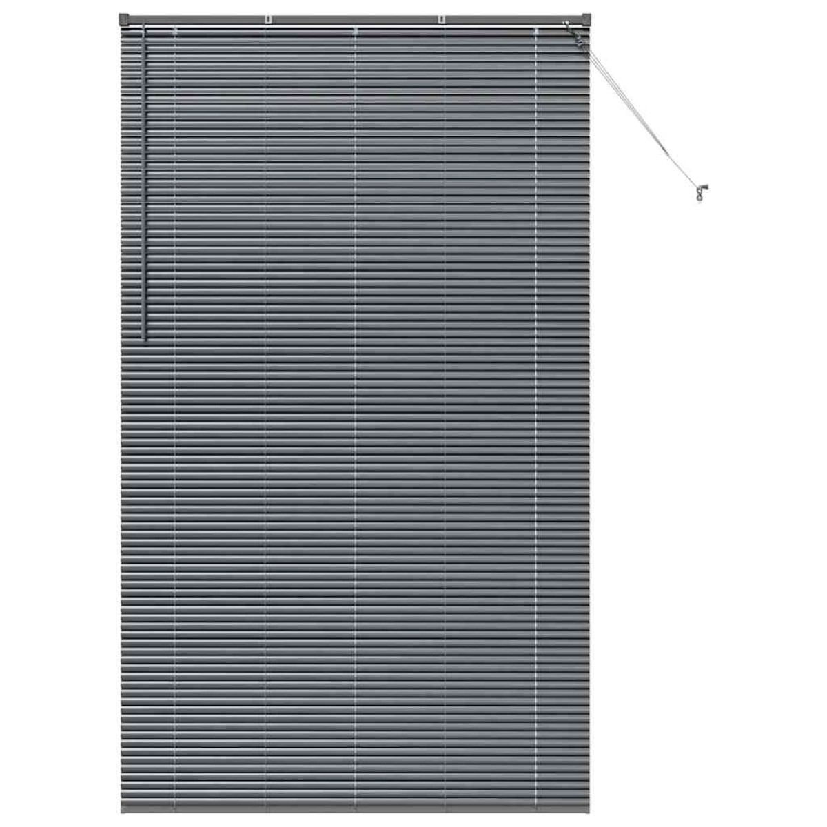 vidaXL Βενετσιάνικες Ρόδες Σκούρο Γκρι 220 x 130 εκ Αλουμίνιο