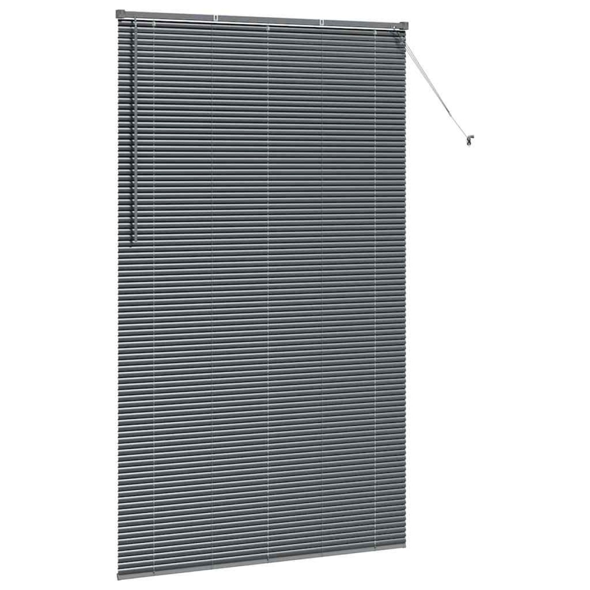 vidaXL Βενετσιάνικες Ρόδες Σκούρο Γκρι 220 x 130 εκ Αλουμίνιο