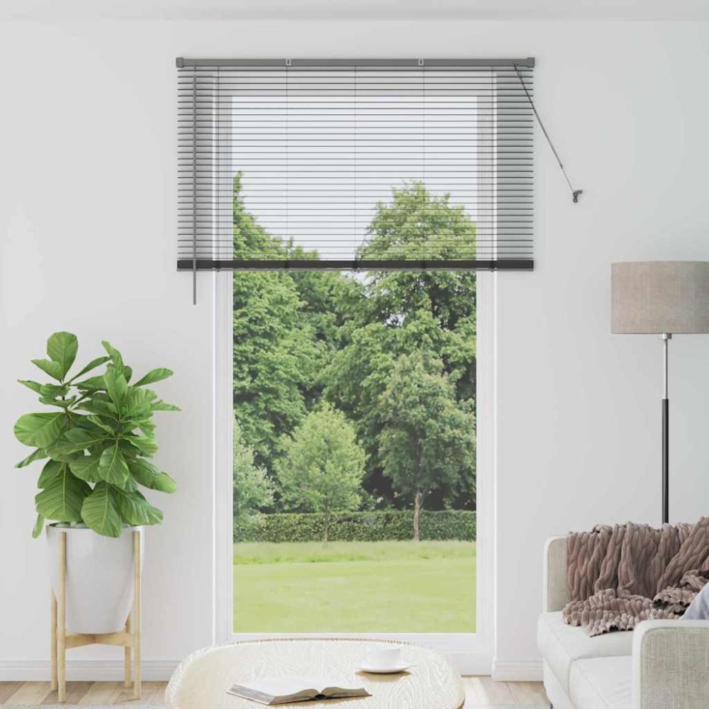 vidaXL Βενετσιάνικες Ρόδες Σκούρο Γκρι 220 x 135 εκ Αλουμίνιο