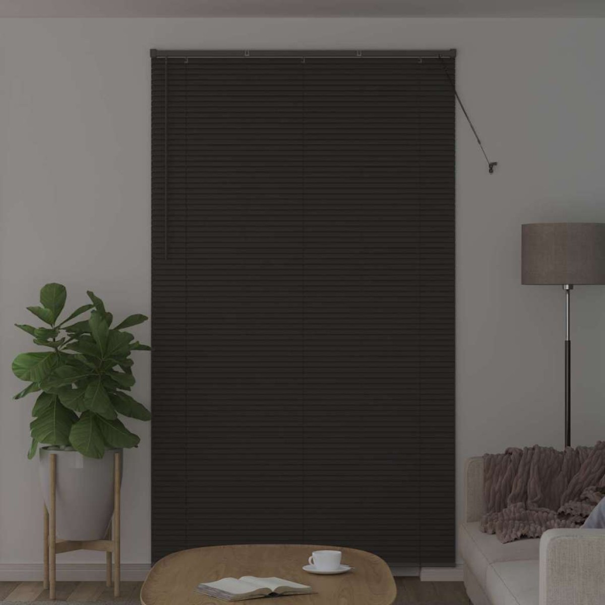 vidaXL Βενετσιάνικες Ρόδες Σκούρο Γκρι 220 x 135 εκ Αλουμίνιο