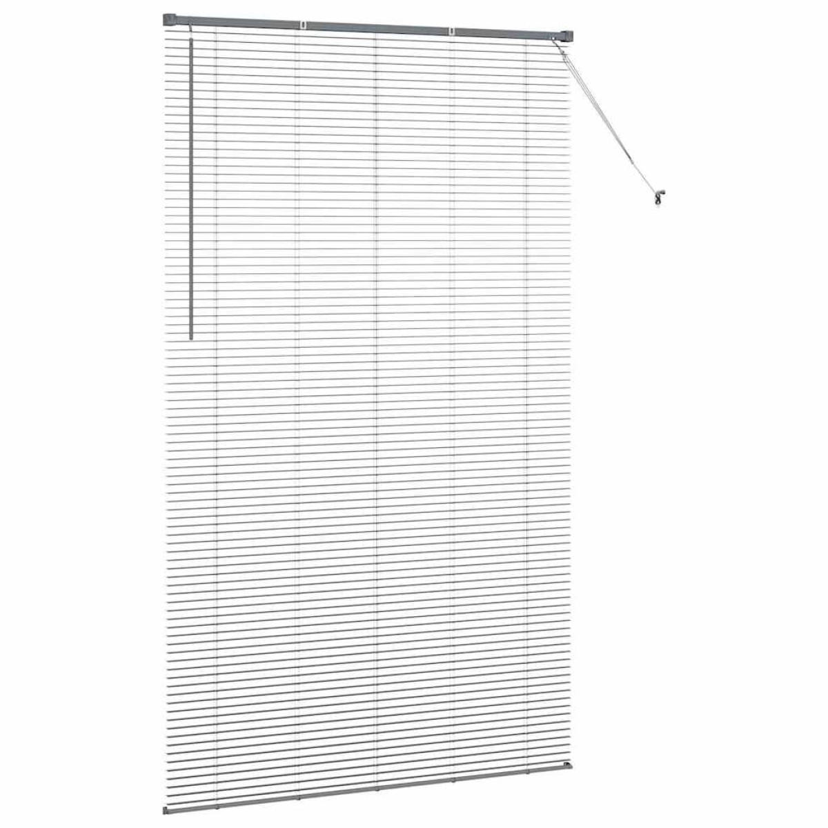 vidaXL Βενετσιάνικες Ρόδες Σκούρο Γκρι 220 x 135 εκ Αλουμίνιο