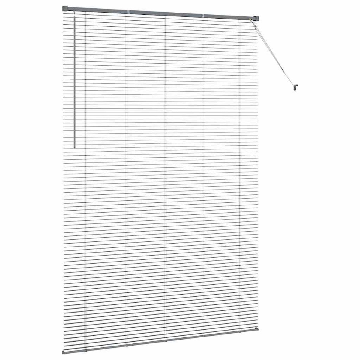 vidaXL Βενετσιάνικες Ρόδες Σκούρο Γκρι 220 x 140 cm Αλουμίνιο