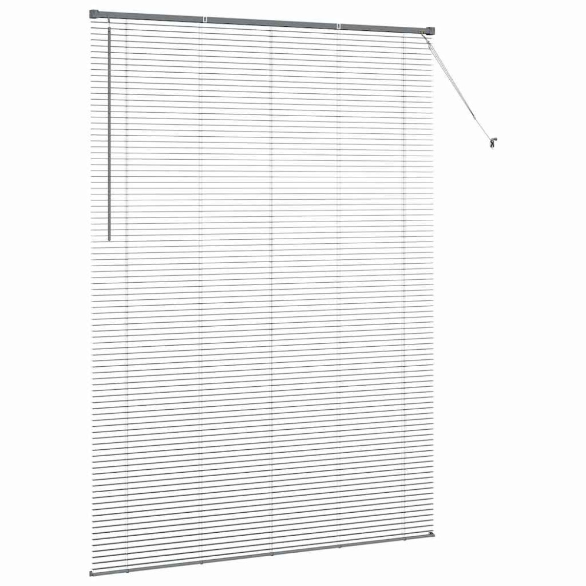 vidaXL Βενετσιάνικες Ρόδες Σκούρο Γκρι 220 x 160 εκ Αλουμίνιο