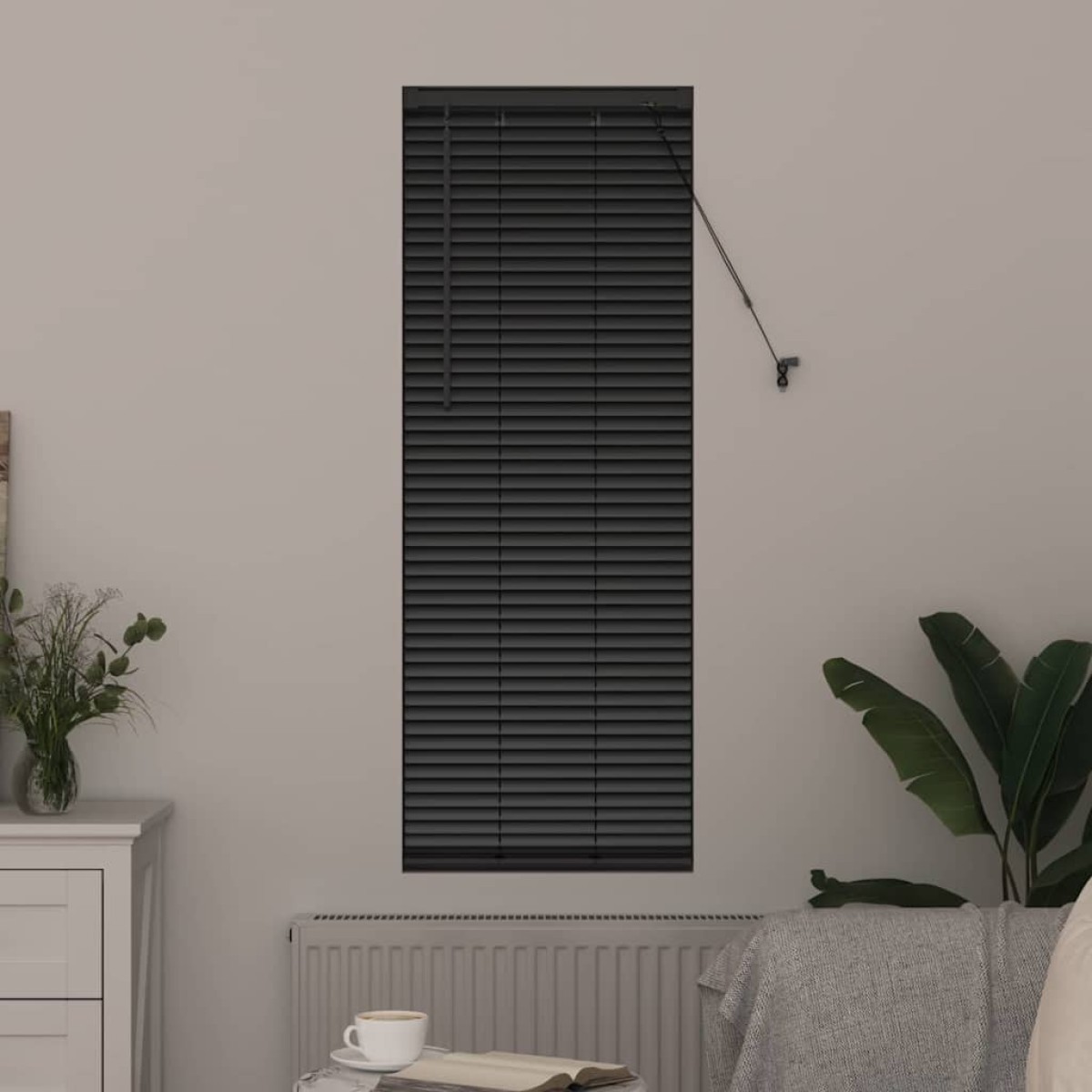 vidaXL Βενετσιάνικες Ρόδες Μαύρο 130 x 45 εκ Αλουμίνιο