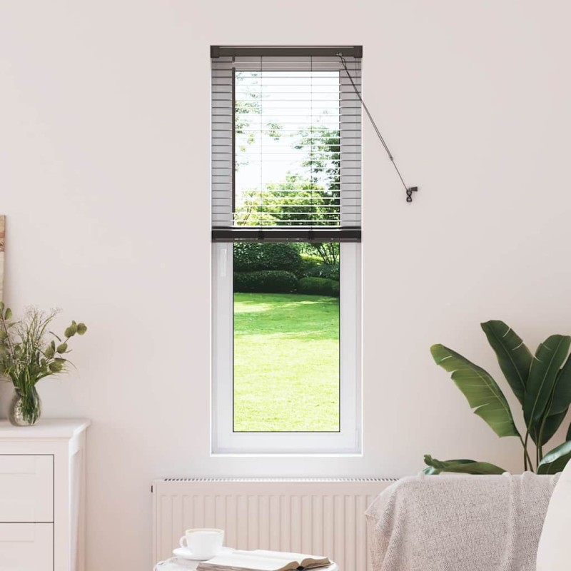 vidaXL Βενετσιάνικες Ρόδες Μαύρο 130 x 50 εκ Αλουμίνιο