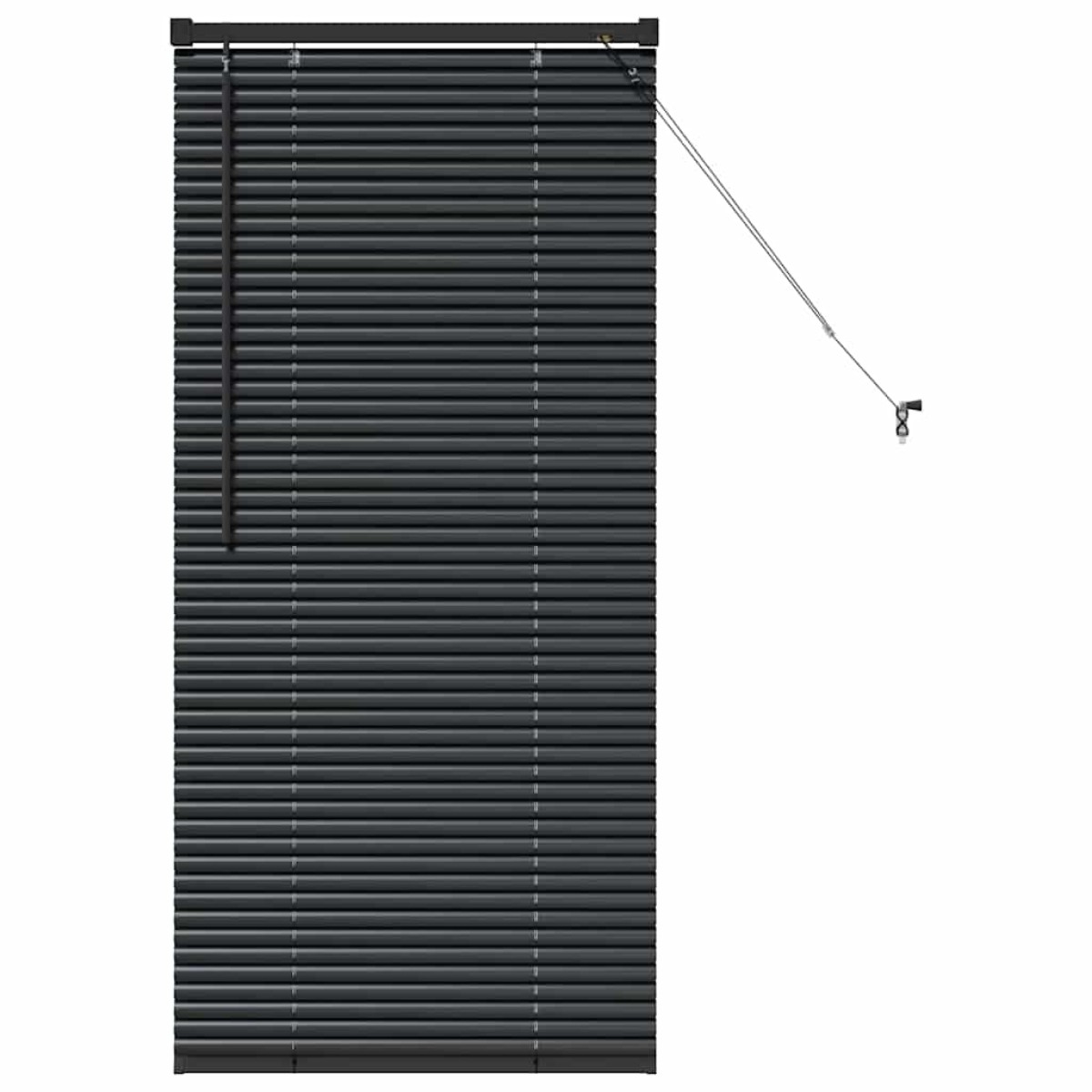 vidaXL Βενετσιάνικες Ρόδες Μαύρο 60 x 2,5 x 130 εκ Αλουμίνιο