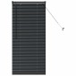 vidaXL Βενετσιάνικες Ρόδες Μαύρο 60 x 2,5 x 130 εκ Αλουμίνιο