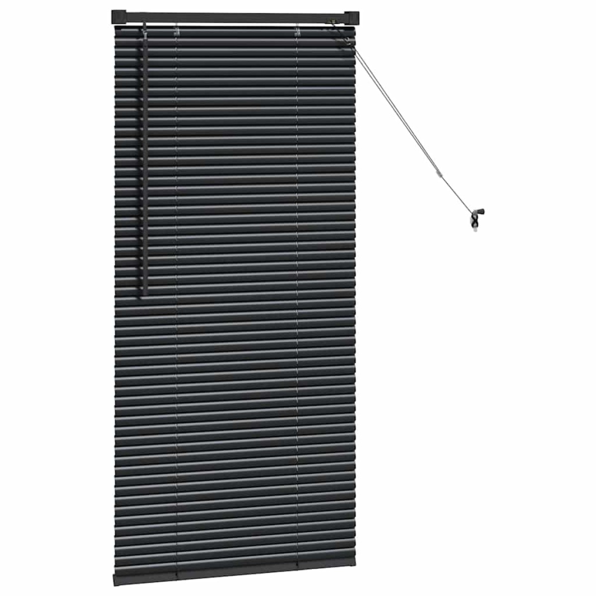 vidaXL Βενετσιάνικες Ρόδες Μαύρο 60 x 2,5 x 130 εκ Αλουμίνιο