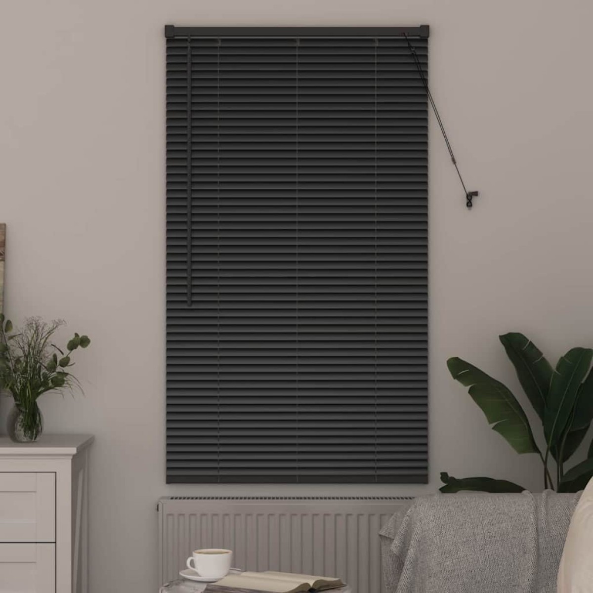vidaXL Βενετσιάνικες Ρόδες Μαύρο 130 x 80 εκ Αλουμίνιο