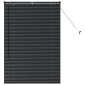 vidaXL Βενετσιάνικες Ρόδες Μαύρο 130 x 85 εκ Αλουμίνιο