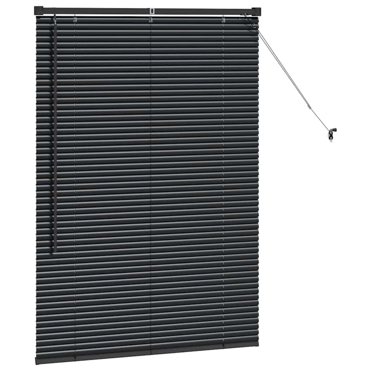 vidaXL Βενετσιάνικες Ρόδες Μαύρο 130 x 85 εκ Αλουμίνιο
