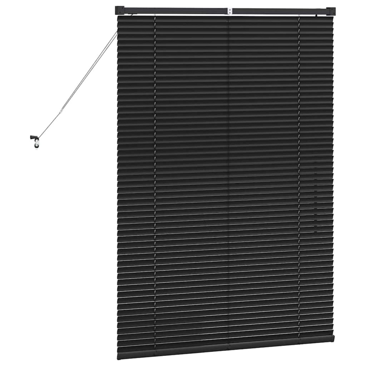 vidaXL Βενετσιάνικες Ρόδες Μαύρο 130 x 85 εκ Αλουμίνιο