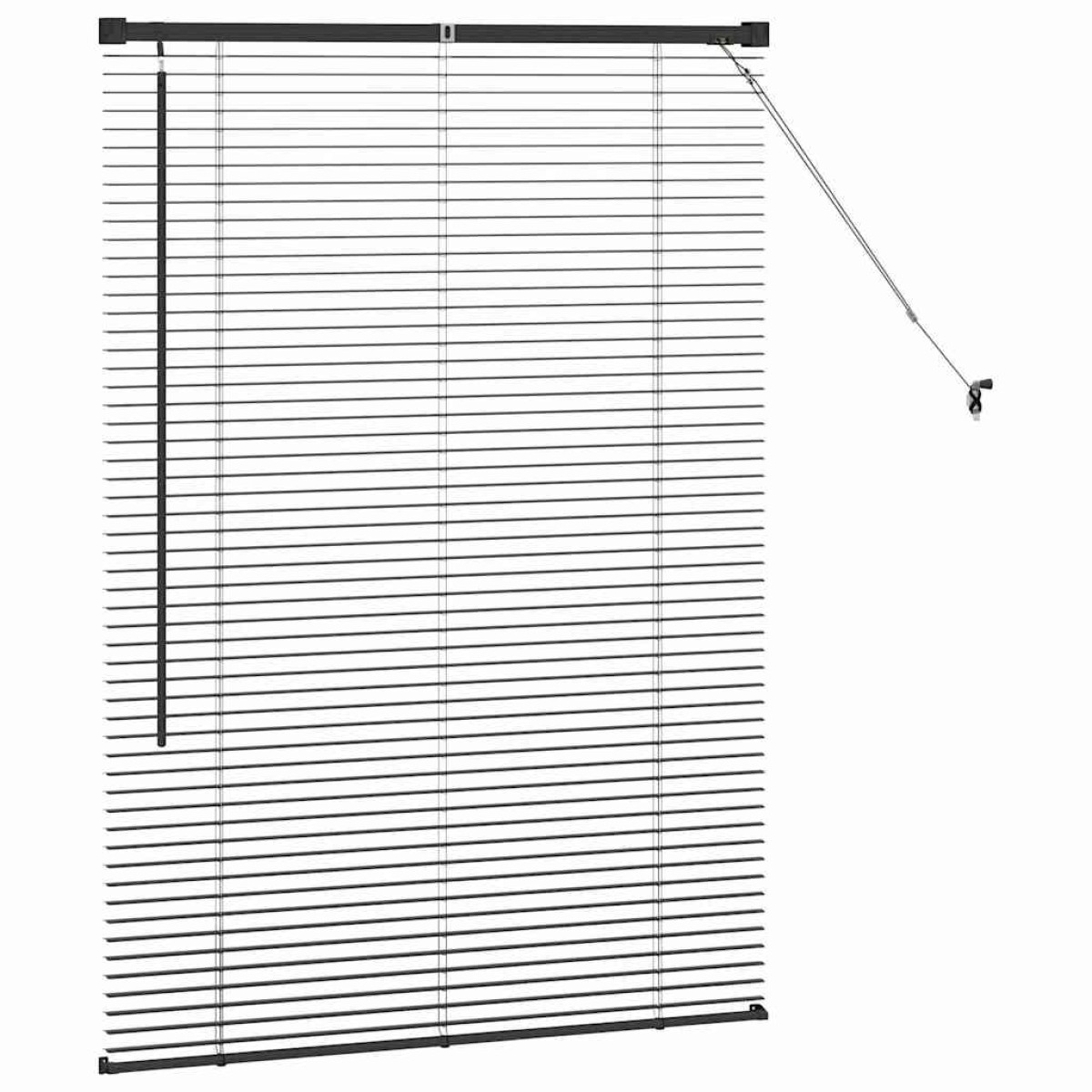 vidaXL Βενετσιάνικες Ρόδες Μαύρο 130 x 90 εκ Αλουμίνιο