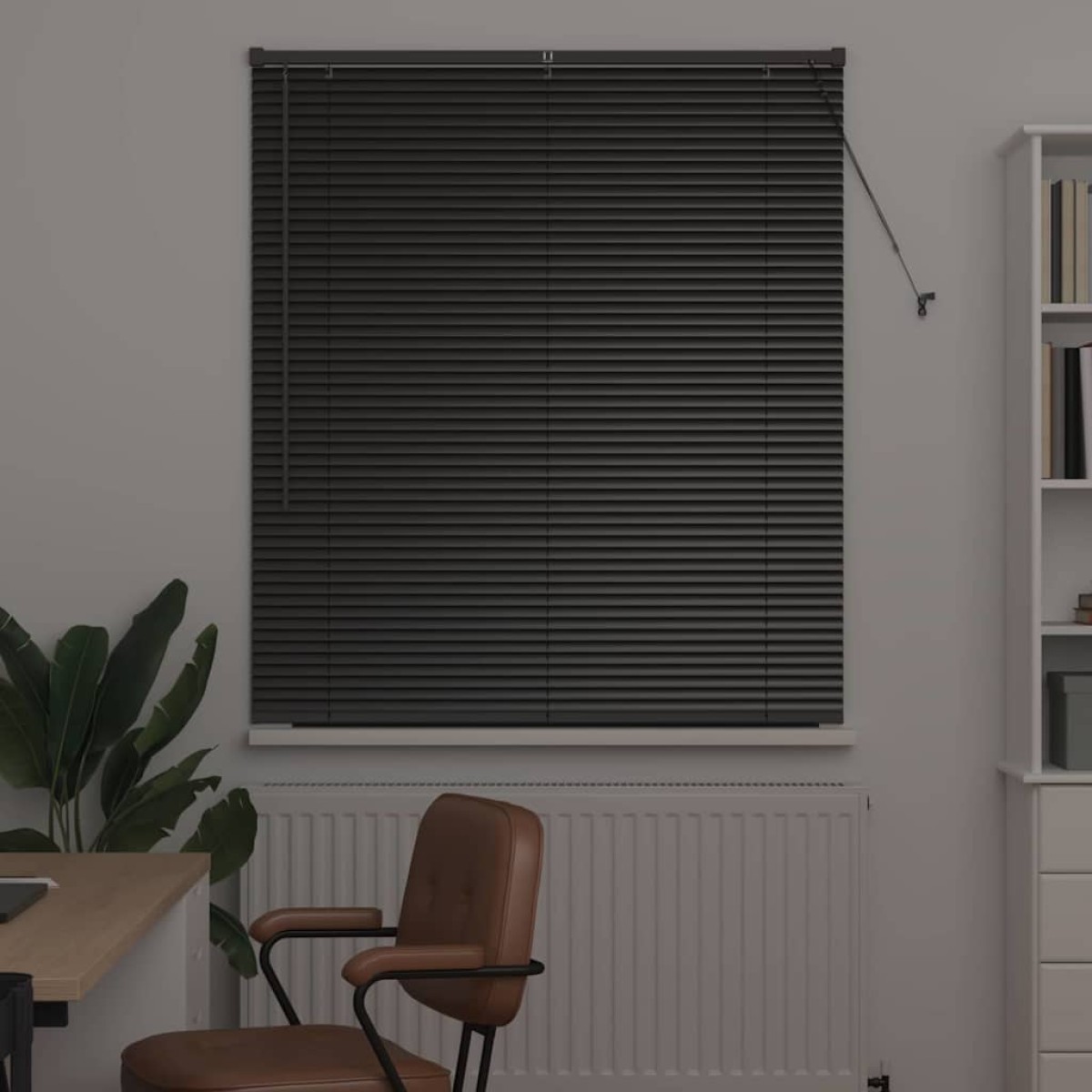 vidaXL Βενετσιάνικες Ρόδες Μαύρο 130 x 115 εκ Αλουμίνιο