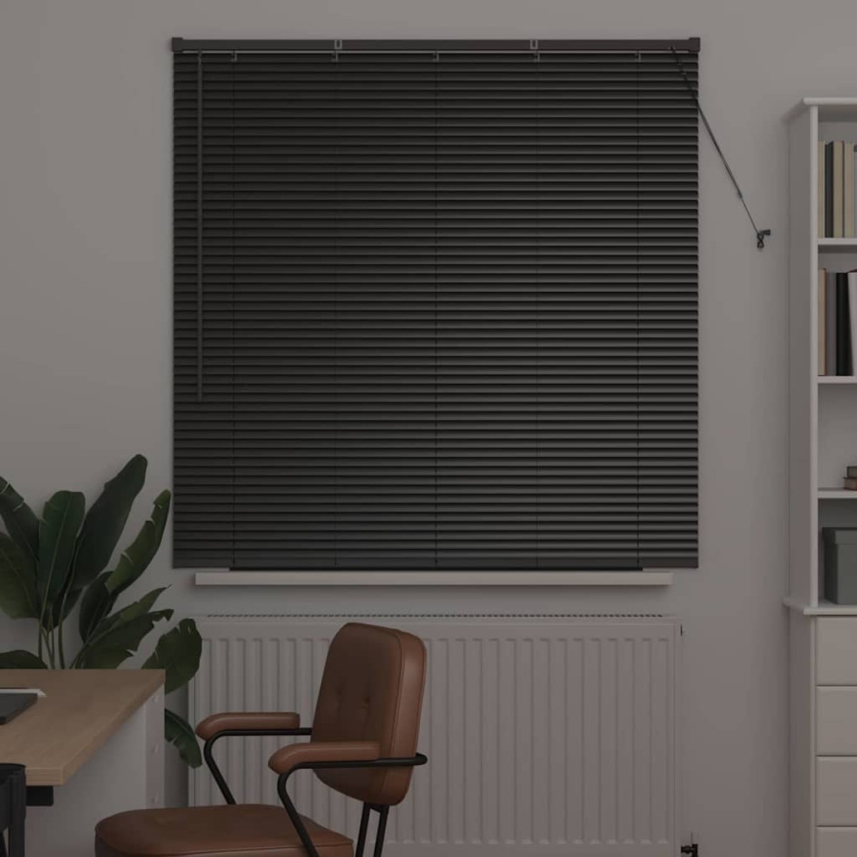 vidaXL Βενετσιάνικες Ρόδες Μαύρο 130 x 125 εκ Αλουμίνιο