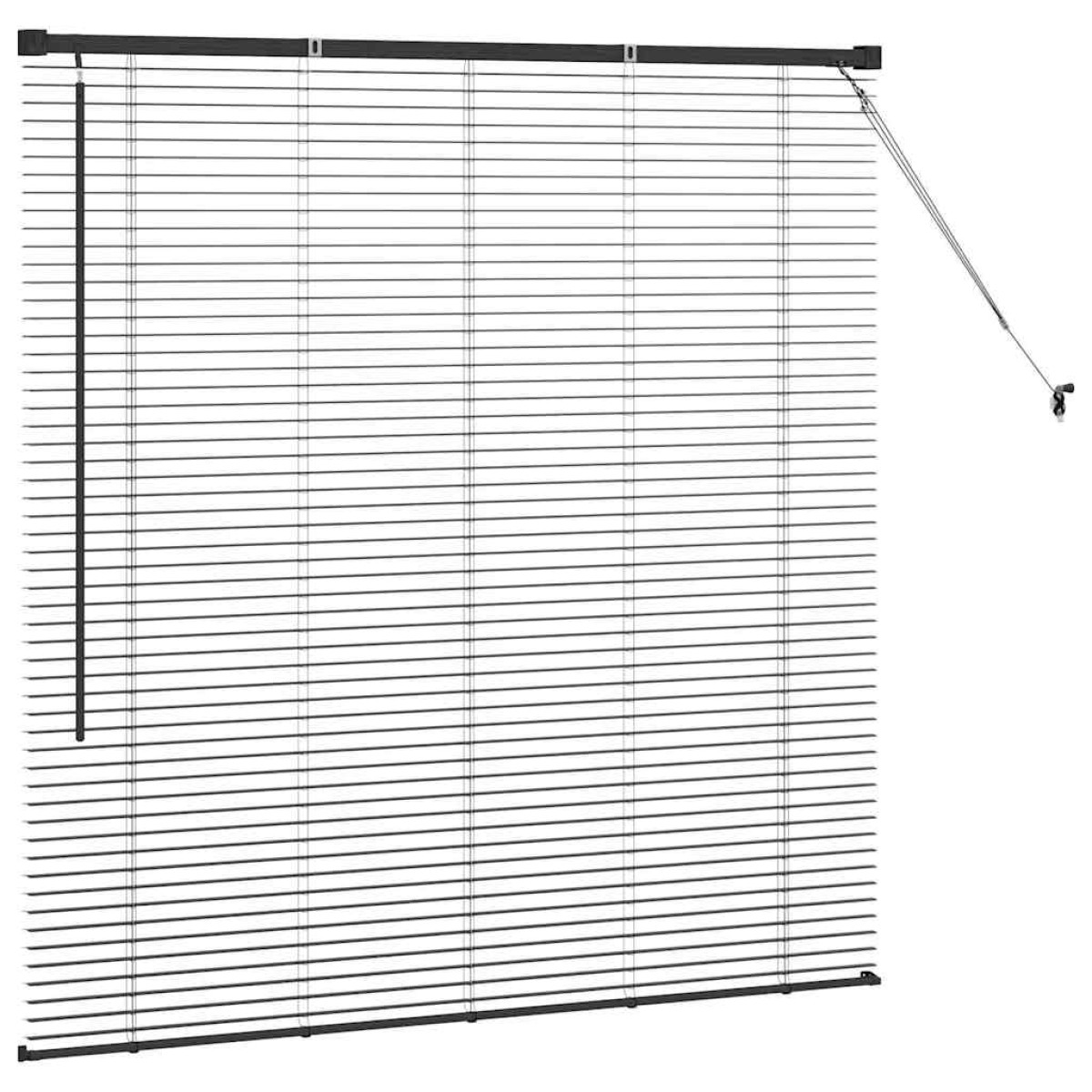 vidaXL Βενετσιάνικες Ρόδες Μαύρο 130 x 125 εκ Αλουμίνιο