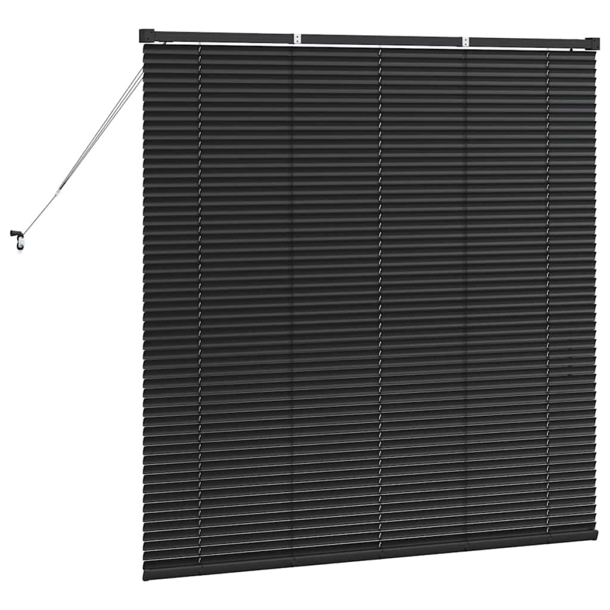 vidaXL Βενετσιάνικες Ρόδες Μαύρο 130 x 125 εκ Αλουμίνιο