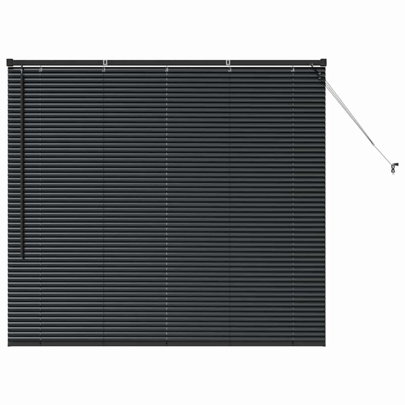 vidaXL Βενετσιάνικες Ρόδες Μαύρο 130 x 140 cm Αλουμίνιο