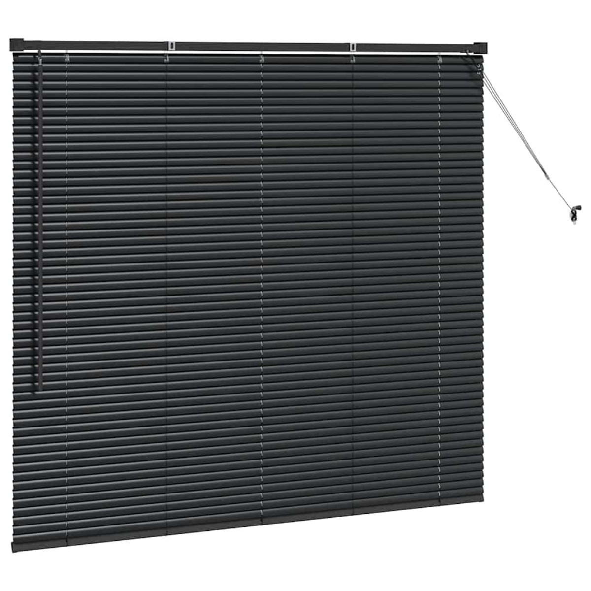 vidaXL Βενετσιάνικες Ρόδες Μαύρο 130 x 145 εκ Αλουμίνιο