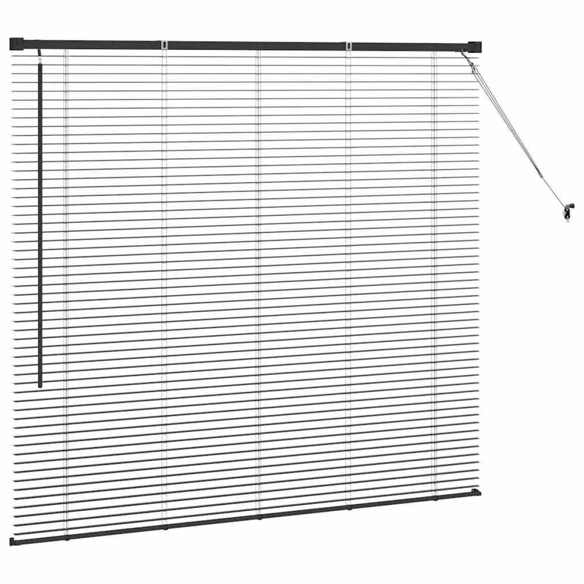 vidaXL Βενετσιάνικες Ρόδες Μαύρο 130 x 145 εκ Αλουμίνιο