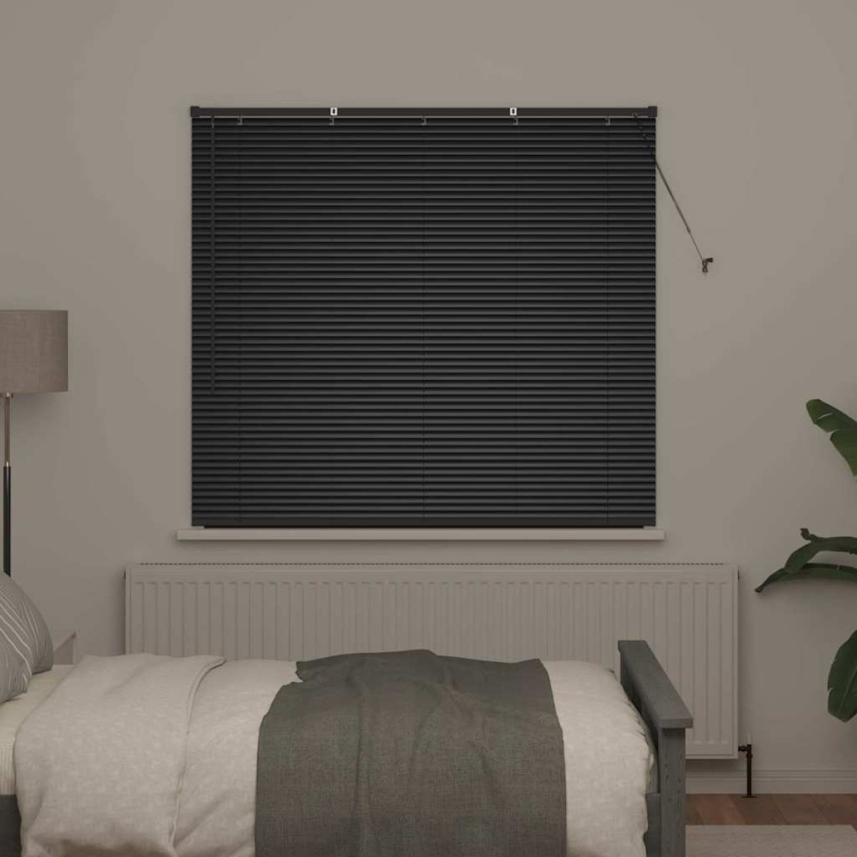 vidaXL Βενετσιάνικες Ρόδες Μαύρο 130 x 150 cm Αλουμίνιο