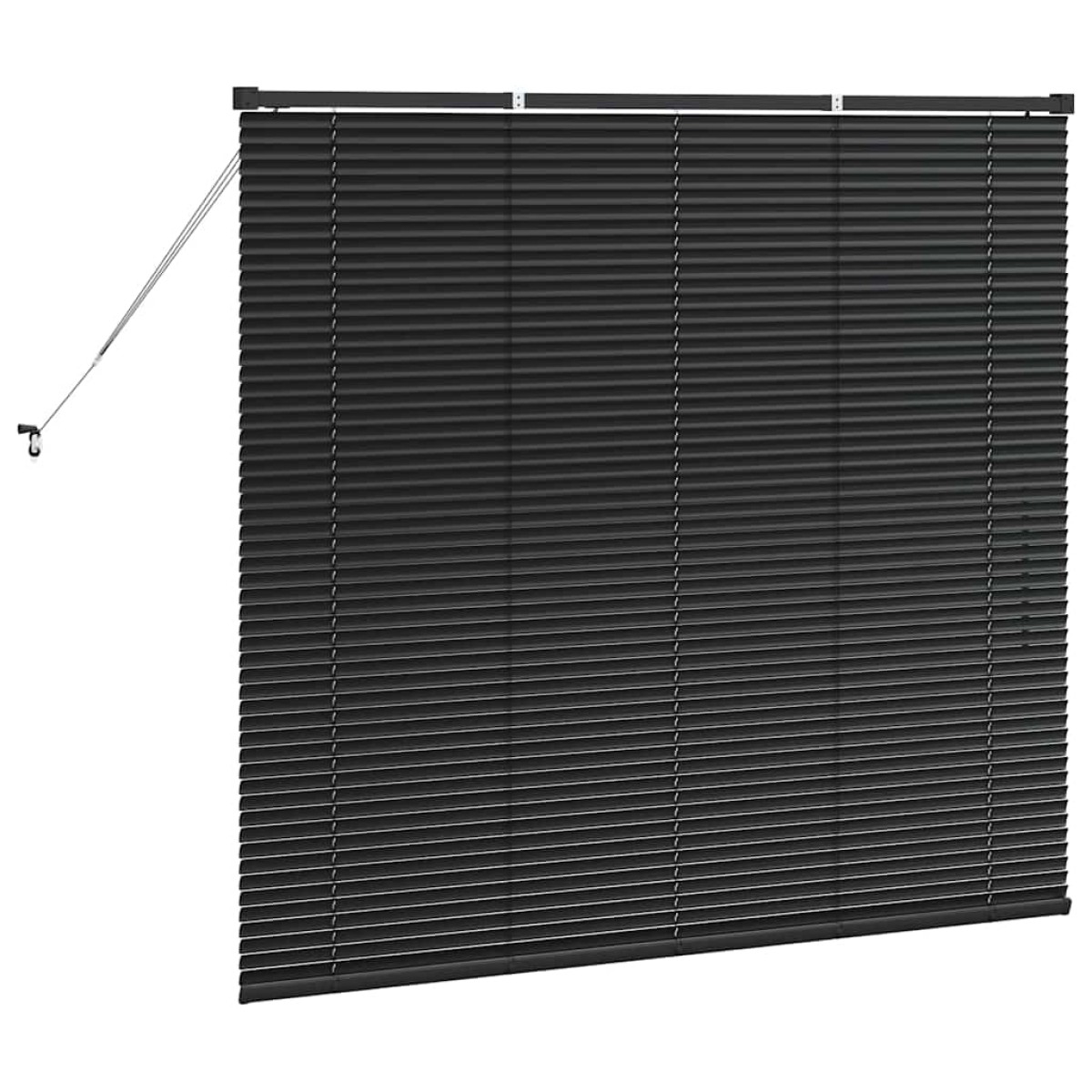 vidaXL Βενετσιάνικες Ρόδες Μαύρο 130 x 150 cm Αλουμίνιο