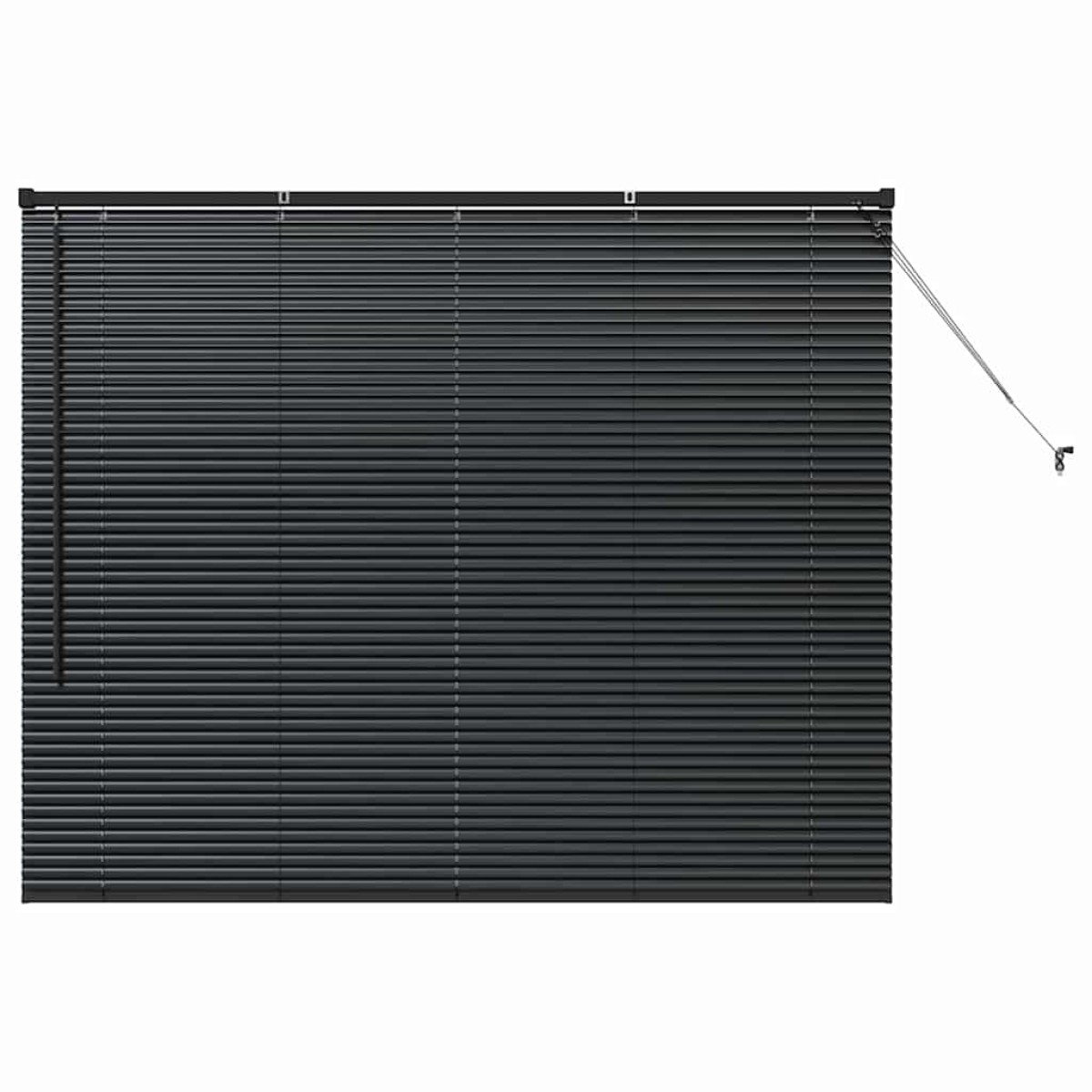vidaXL Βενετσιάνικες Ρόδες Μαύρο 130 x 155 εκ Αλουμίνιο