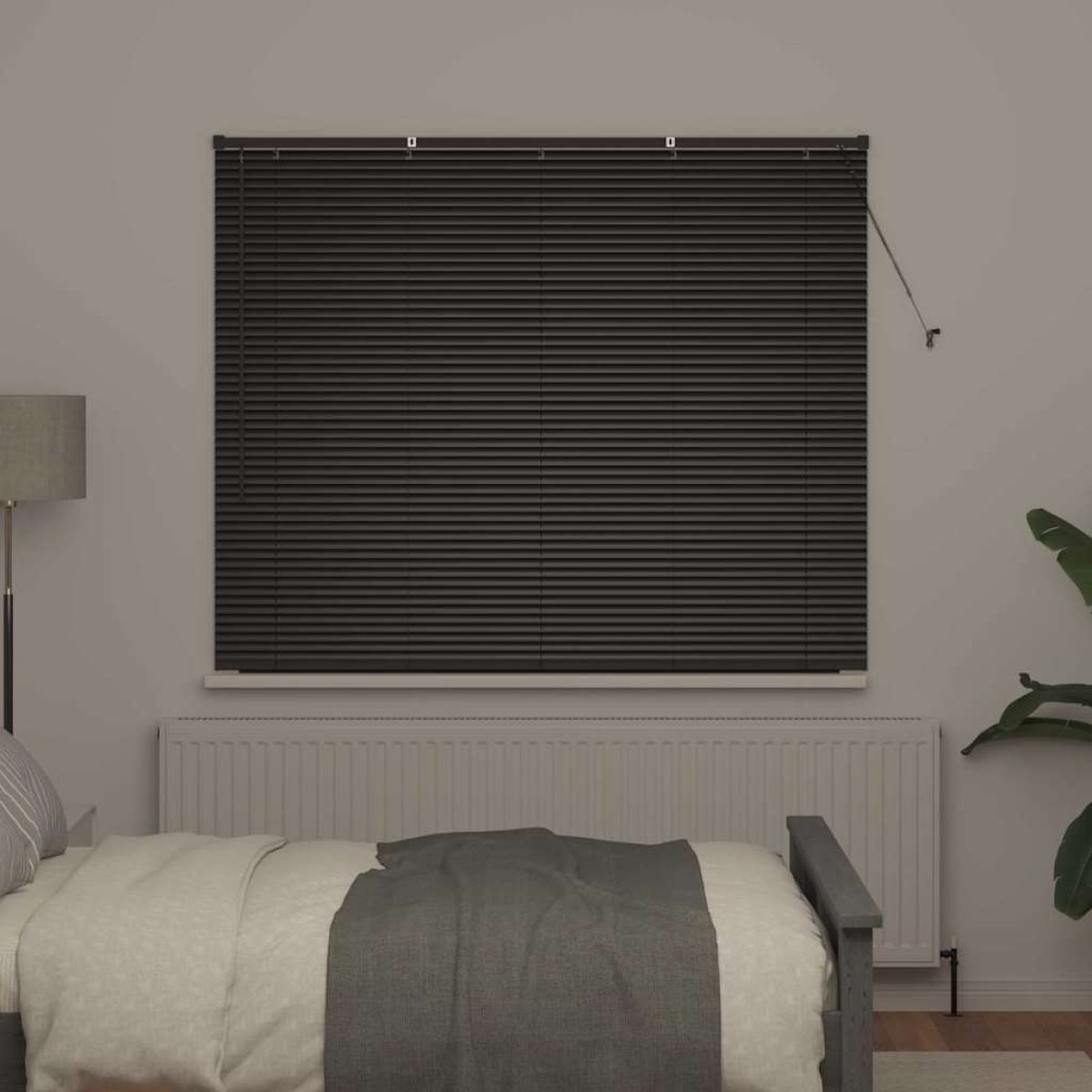 vidaXL Βενετσιάνικες Ρόδες Μαύρο 130 x 155 εκ Αλουμίνιο