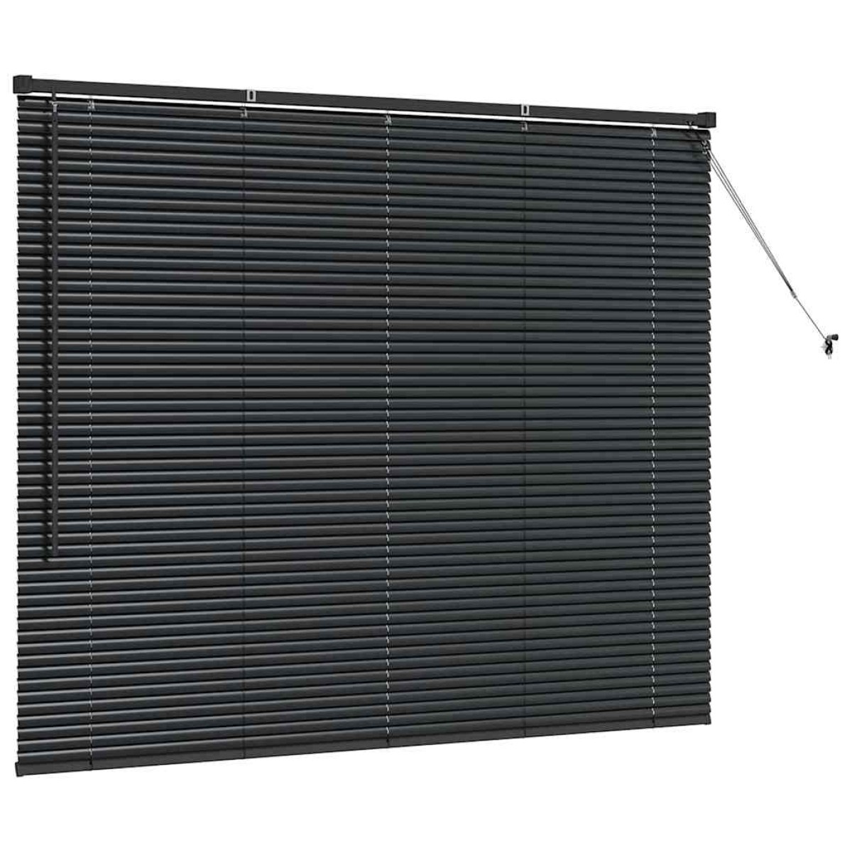 vidaXL Βενετσιάνικες Ρόδες Μαύρο 130 x 155 εκ Αλουμίνιο