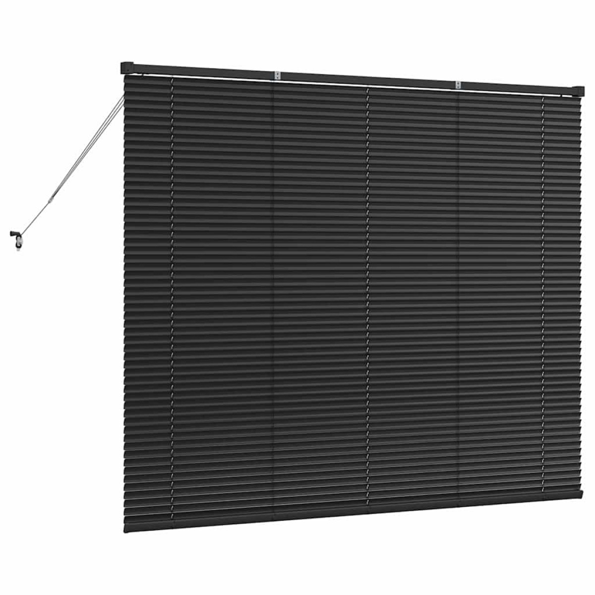 vidaXL Βενετσιάνικες Ρόδες Μαύρο 130 x 155 εκ Αλουμίνιο