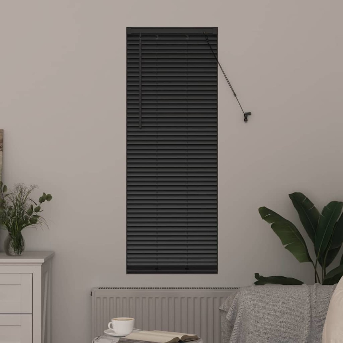 vidaXL Βενετσιάνικες Ρόδες Μαύρο 175 x 45 εκ Αλουμίνιο